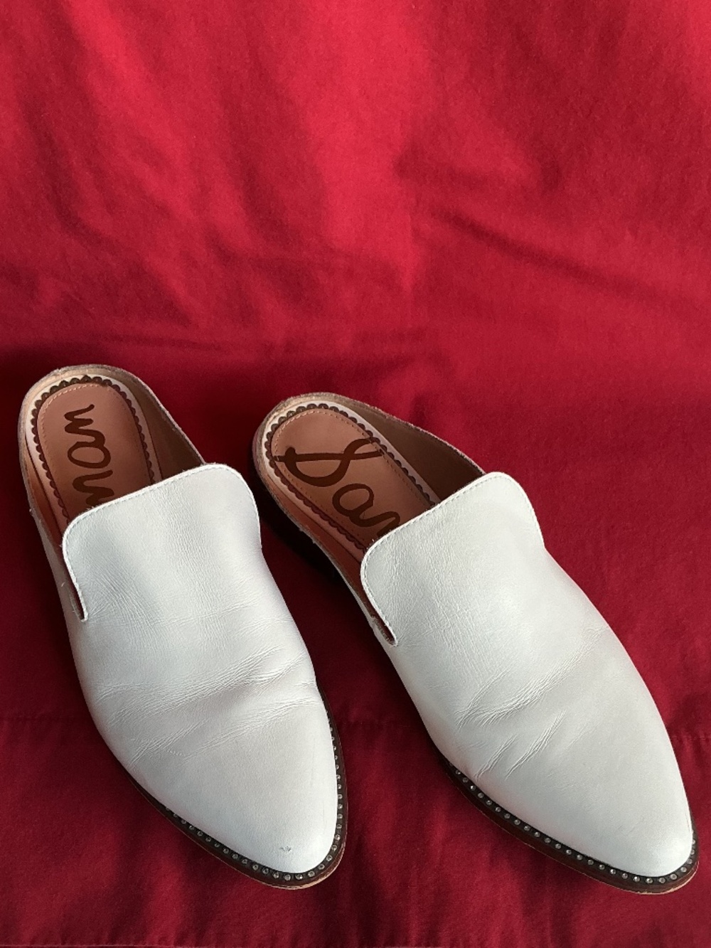 Sam Edelman White Mules